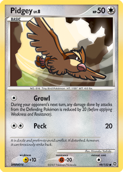 Pidgey, Secret Wonders #99, Pokémon TCG card