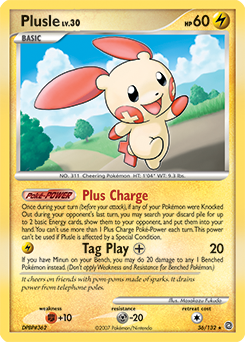 Plusle, Secret Wonders #36, Pokémon TCG card