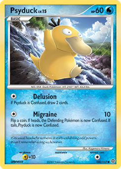 Psyduck, Secret Wonders #100, Pokémon TCG card