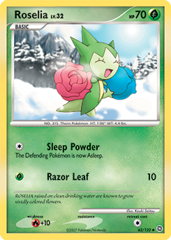 Roselia, Secret Wonders #62, Pokémon TCG card