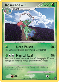 Roserade, Secret Wonders #17, Pokémon TCG card