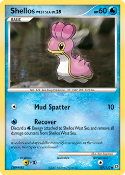 Shellos West Sea, Secret Wonders #107, Pokémon TCG card