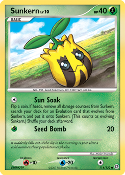 Sunkern, Secret Wonders #114, Pokémon TCG card