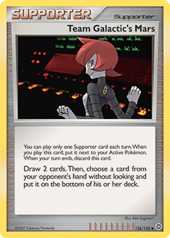 Team Galactic's Mars, Secret Wonders #126, Pokémon TCG card