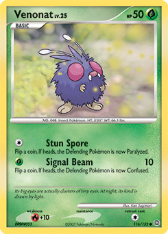 Venonat, Secret Wonders #116, Pokémon TCG card