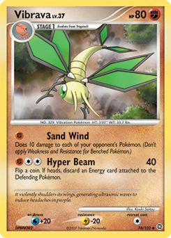 Vibrava, Secret Wonders #74, Pokémon TCG card