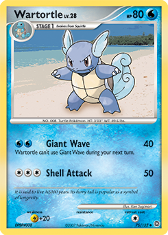 Wartortle, Secret Wonders #75, Pokémon TCG card