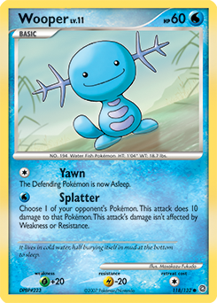 Wooper, Secret Wonders #118, Pokémon TCG card