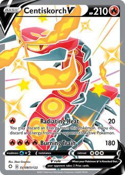 Centiskorch V, Shining Fates Shiny Vault #SV108, Pokémon TCG card