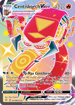 Centiskorch VMAX, Shining Fates Shiny Vault #SV109, Pokémon TCG card