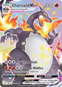 Charizard VMAX, Shining Fates Shiny Vault #SV107, Pokémon TCG card