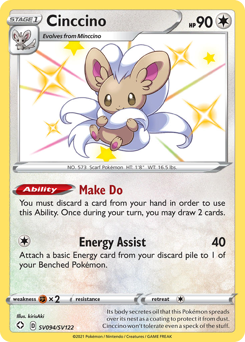 Cinccino, Shining Fates Shiny Vault #SV094, Pokémon TCG card