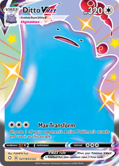 Ditto VMAX, Shining Fates Shiny Vault #SV119, Pokémon TCG card