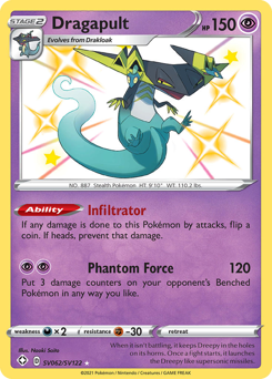 Dragapult, Shining Fates Shiny Vault #SV062, Pokémon TCG card