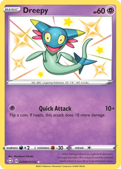 Dreepy, Shining Fates Shiny Vault #SV060, Pokémon TCG card