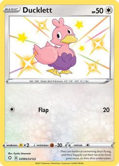 Ducklett, Shining Fates Shiny Vault #SV095, Pokémon TCG card