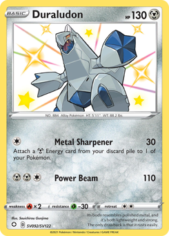Duraludon, Shining Fates Shiny Vault #SV092, Pokémon TCG card