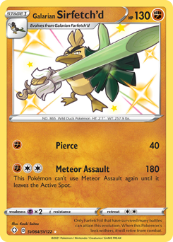 Galarian Sirfetch'd, Shining Fates Shiny Vault #SV064, Pokémon TCG card