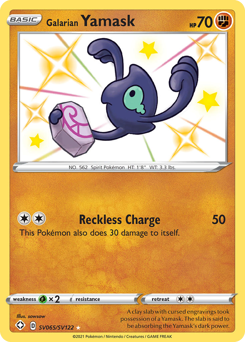 Galarian Yamask, Shining Fates Shiny Vault #SV065, Pokémon TCG card