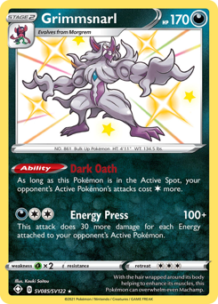 Grimmsnarl, Shining Fates Shiny Vault #SV085, Pokémon TCG card
