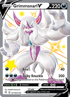Grimmsnarl V, Shining Fates Shiny Vault #SV116, Pokémon TCG card