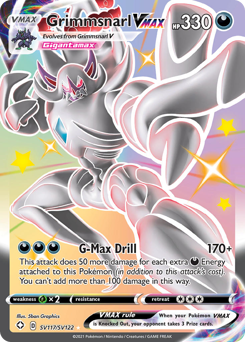 Grimmsnarl VMAX, Shining Fates Shiny Vault #SV117, Pokémon TCG card