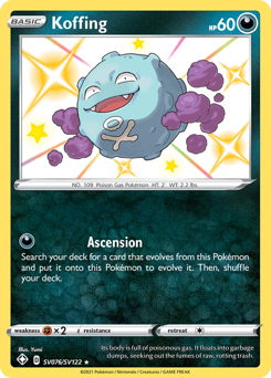 Koffing, Shining Fates Shiny Vault #SV076, Pokémon TCG card