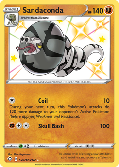 Sandaconda, Shining Fates Shiny Vault #SV071, Pokémon TCG card