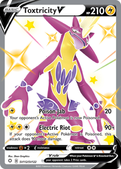 Toxtricity V, Shining Fates Shiny Vault #SV112, Pokémon TCG card