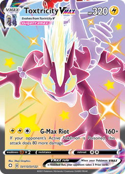 Toxtricity VMAX, Shining Fates Shiny Vault #SV113, Pokémon TCG card