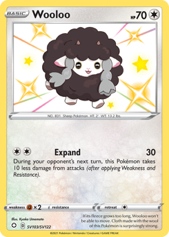 Wooloo, Shining Fates Shiny Vault #SV103, Pokémon TCG card