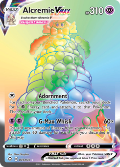 Alcremie VMAX, Shining Fates #73, Pokémon TCG card