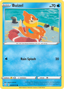 Buizel, Shining Fates #22, Pokémon TCG card