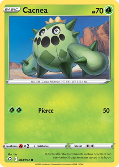 Cacnea, Shining Fates #4, Pokémon TCG card