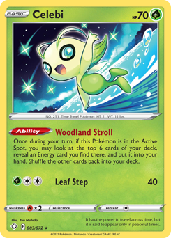 Celebi, Shining Fates #3, Pokémon TCG card