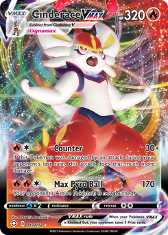 Cinderace VMAX, Shining Fates #19, Pokémon TCG card