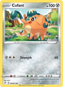 Cufant, Shining Fates #49, Pokémon TCG card