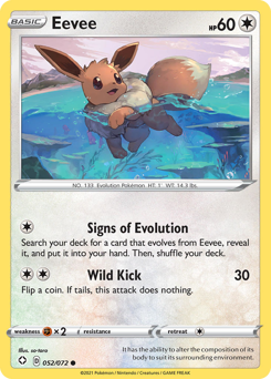 Eevee, Shining Fates #52, Pokémon TCG card