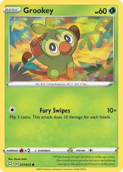 Grookey, Shining Fates #11, Pokémon TCG card