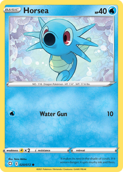 Horsea, Shining Fates #20, Pokémon TCG card