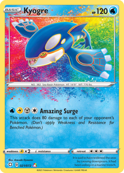 Kyogre, Shining Fates #21, Pokémon TCG card