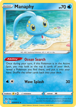 Manaphy, Shining Fates #24, Pokémon TCG card