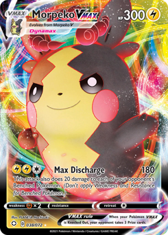 Morpeko VMAX, Shining Fates #38, Pokémon TCG card