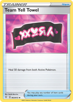 Team Yell Towel, Shining Fates #63, Pokémon TCG card