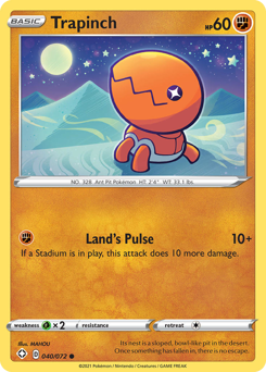 Trapinch, Shining Fates #40, Pokémon TCG card