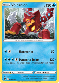 Volcanion, Shining Fates #25, Pokémon TCG card