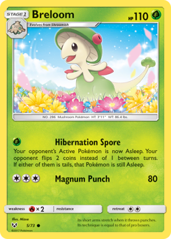 Breloom, Shining Legends #5, Pokémon TCG card