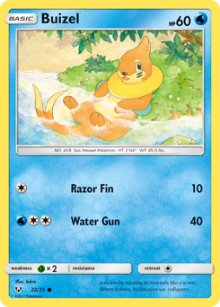 Buizel, Shining Legends #22, Pokémon TCG card