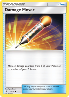 Damage Mover, Shining Legends #58, Pokémon TCG card