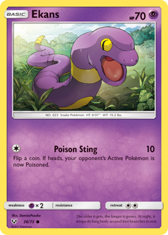 Ekans, Shining Legends #36, Pokémon TCG card
